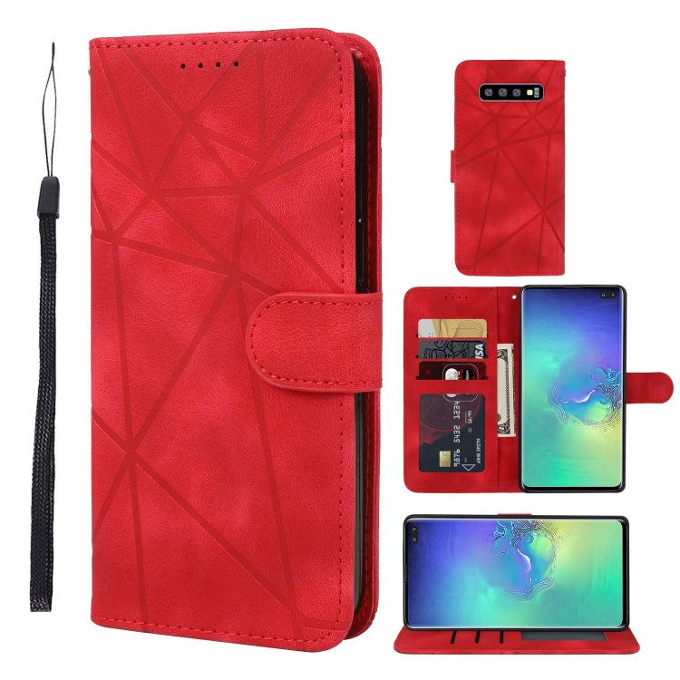 Skin Feel Geometric Lines Leather Phone Case, For Samsung Galaxy Note10, For Samsung Galaxy Note10+, For Samsung Galaxy S10 5G, For Samsung Galaxy A50, For Samsung Galaxy S10+