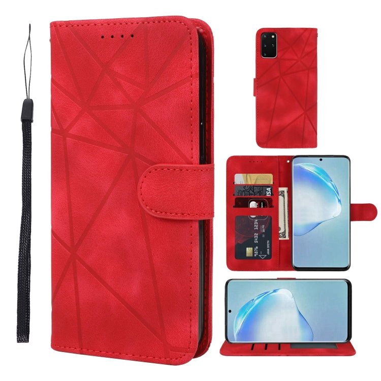 Skin Feel Geometric Lines Leather Phone Case, For Samsung Galaxy S20 Ultra, For Samsung Galaxy S20, For Samsung Galaxy S20+, For Samsung Galaxy S10 Lite, For Samsung Galaxy Note10 Lite