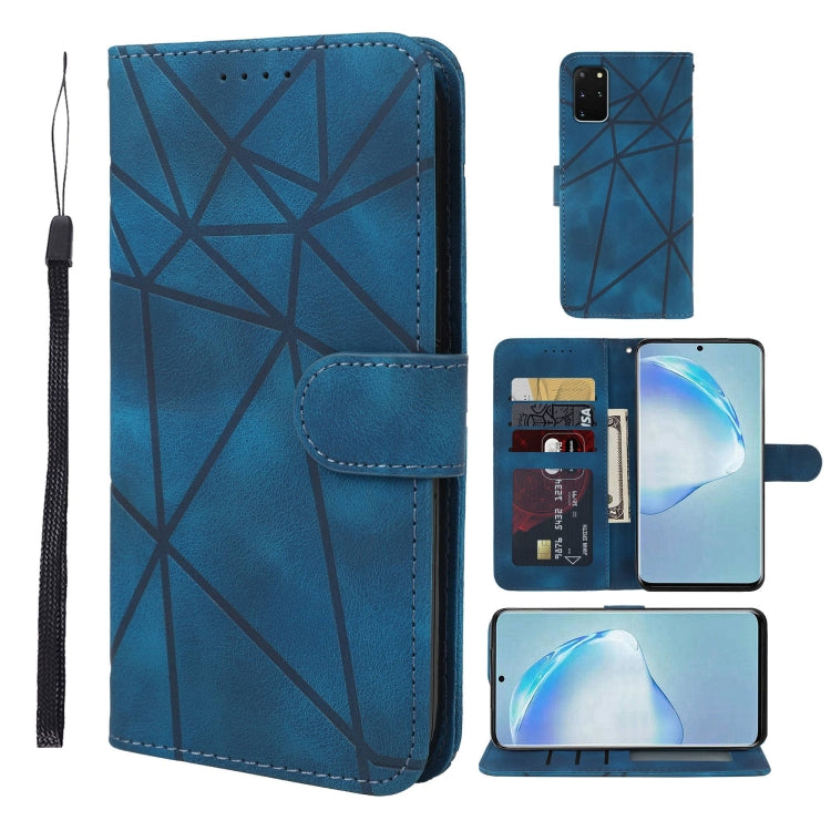 Skin Feel Geometric Lines Leather Phone Case, For Samsung Galaxy S20 Ultra, For Samsung Galaxy S20, For Samsung Galaxy S20+, For Samsung Galaxy S10 Lite, For Samsung Galaxy Note10 Lite