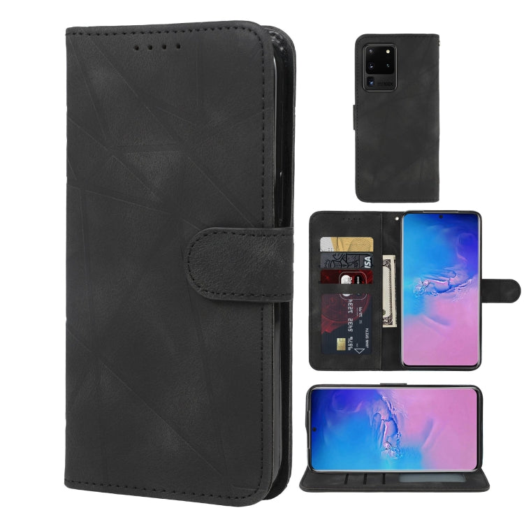 Skin Feel Geometric Lines Leather Phone Case, For Samsung Galaxy S20 Ultra, For Samsung Galaxy S20, For Samsung Galaxy S20+, For Samsung Galaxy S10 Lite, For Samsung Galaxy Note10 Lite