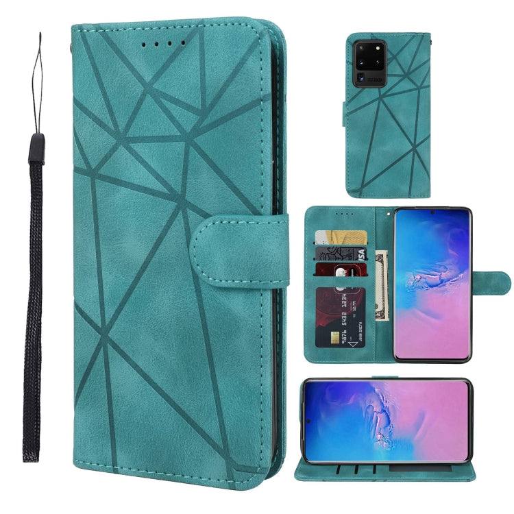 Skin Feel Geometric Lines Leather Phone Case, For Samsung Galaxy S20 Ultra, For Samsung Galaxy S20, For Samsung Galaxy S20+, For Samsung Galaxy S10 Lite, For Samsung Galaxy Note10 Lite