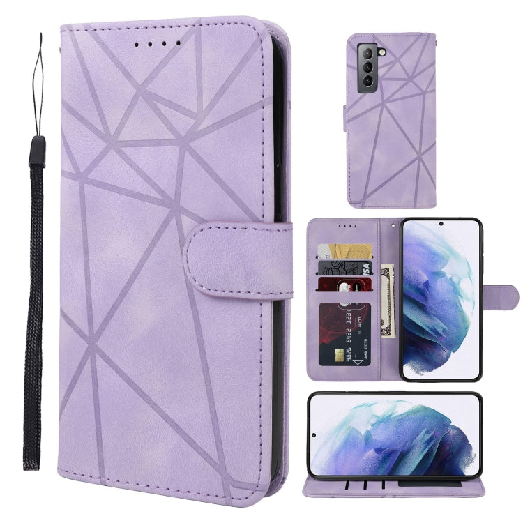 Skin Feel Geometric Lines Leather Phone Case, For Samsung Galaxy A32 5G, For Samsung Galaxy S21 5G, For Samsung Galaxy S21+ 5G, For Samsung Galaxy S21 Ultra 5G, For Samsung Galaxy A02s US