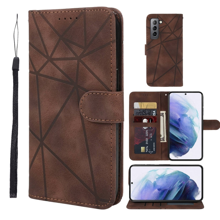 Skin Feel Geometric Lines Leather Phone Case, For Samsung Galaxy A32 5G, For Samsung Galaxy S21 5G, For Samsung Galaxy S21+ 5G, For Samsung Galaxy S21 Ultra 5G, For Samsung Galaxy A02s US