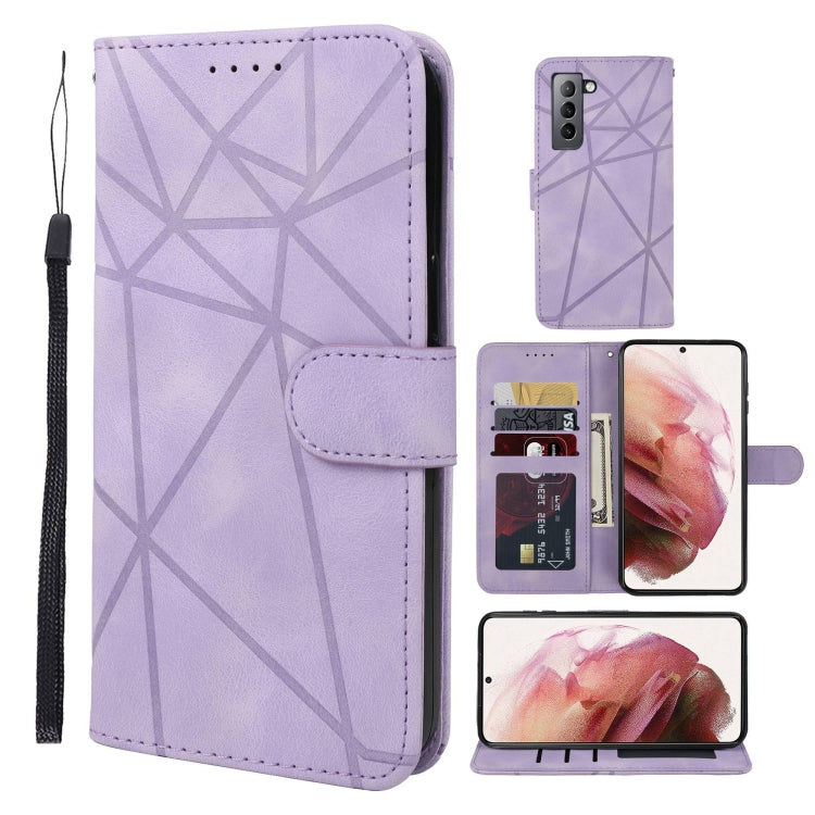 Skin Feel Geometric Lines Leather Phone Case, For Samsung Galaxy A03s US, For Samsung Galaxy A22 4G, For Samsung Galaxy A22 5G, For Samsung Galaxy S21 FE 5G, For Samsung Galaxy A32 4G