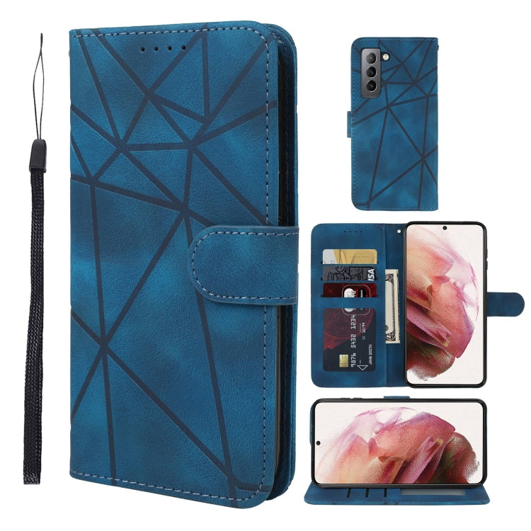 Skin Feel Geometric Lines Leather Phone Case, For Samsung Galaxy S21+ 5G, For Samsung Galaxy S21 Ultra 5G, For Samsung Galaxy A02s US, For Samsung Galaxy A42 5G