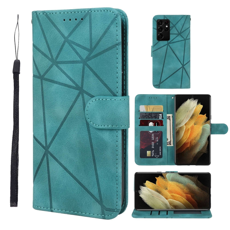 Skin Feel Geometric Lines Leather Phone Case, For Samsung Galaxy S21+ 5G, For Samsung Galaxy S21 Ultra 5G, For Samsung Galaxy A02s US, For Samsung Galaxy A42 5G