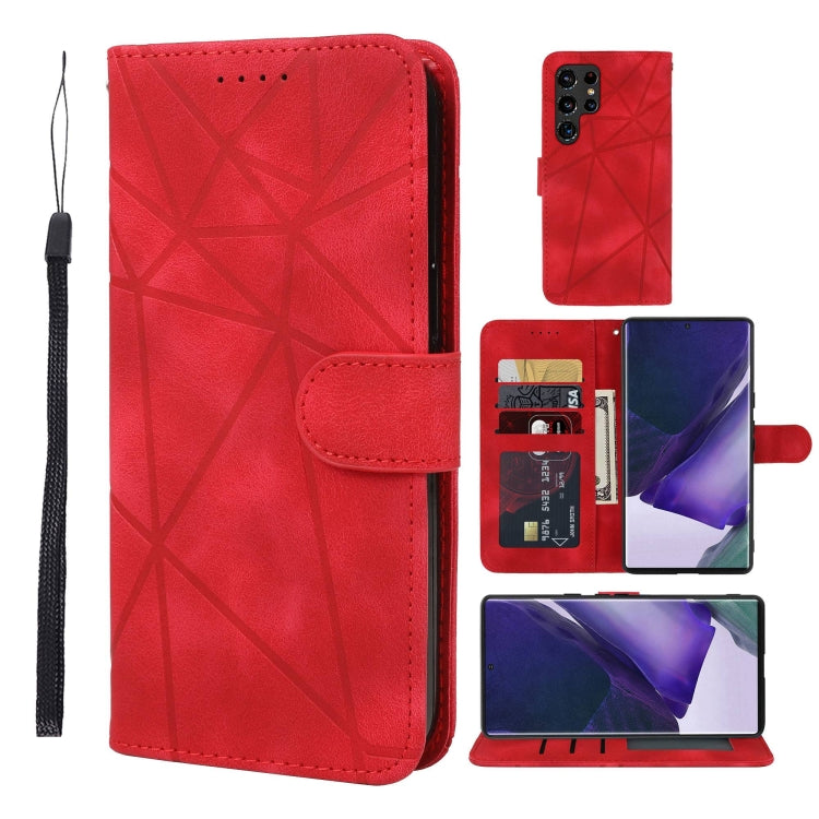 Skin Feel Geometric Lines Leather Phone Case, For Samsung Galaxy S20 FE, For Samsung Galaxy A23, For Samsung Galaxy S22 Ultra 5G, For Samsung Galaxy S22+ 5G, For Samsung Galaxy S22 5G