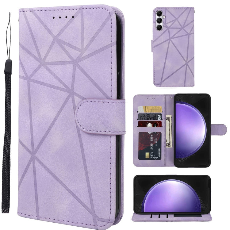 Skin Feel Geometric Lines Leather Phone Case, For Samsung Galaxy S23 FE 5G, For Samsung Galaxy A24 4G, For Samsung Galaxy A14 5G / 4G, For Samsung Galaxy A34 5G, For Samsung Galaxy A54 5G