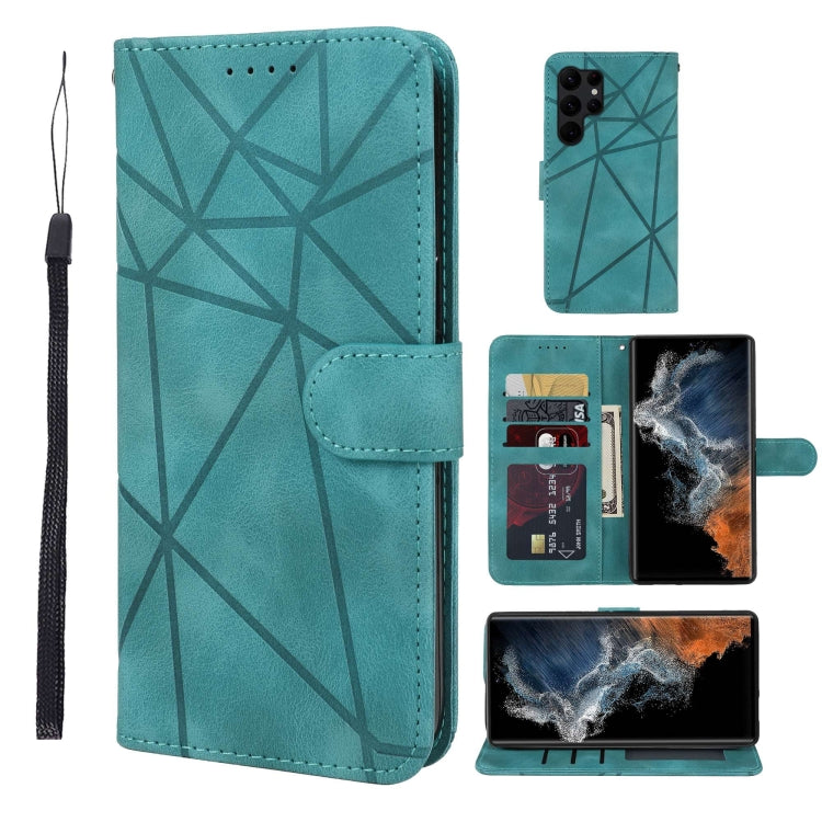 Skin Feel Geometric Lines Leather Phone Case, For Samsung Galaxy S23 Ultra 5G, For Samsung Galaxy S23+ 5G, For Samsung Galaxy S23 5G, For Samsung Galaxy A12, For Samsung Galaxy A13 5G