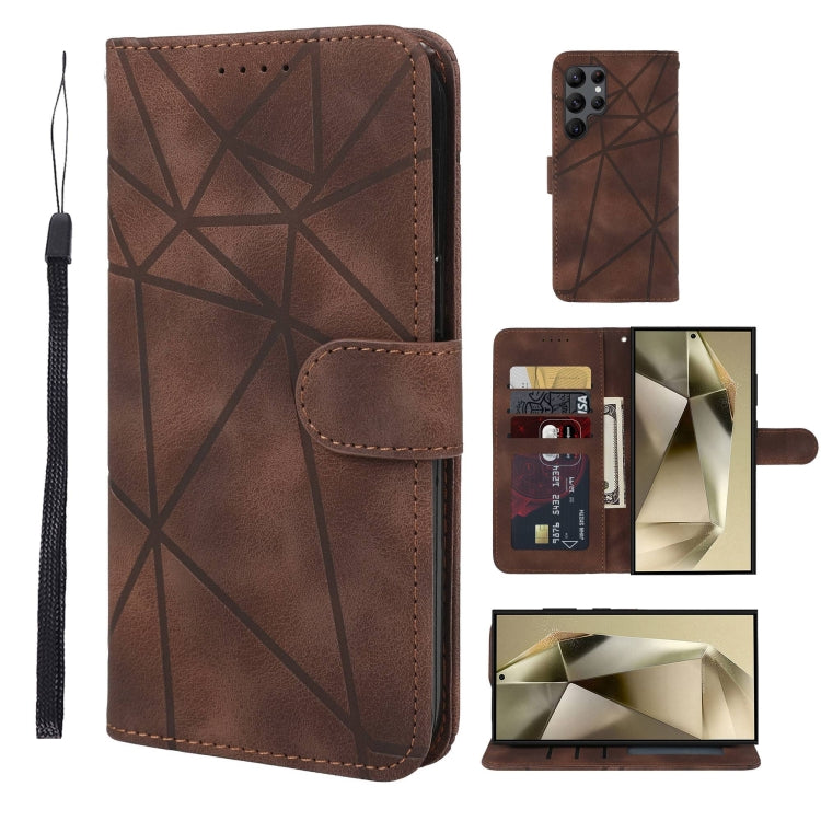 Skin Feel Geometric Lines Leather Phone Case, For Samsung Galaxy A35 5G, For Samsung Galaxy S24 Ultra 5G, For Samsung Galaxy A05, For Samsung Galaxy A05s, For Samsung Galaxy A25 5G