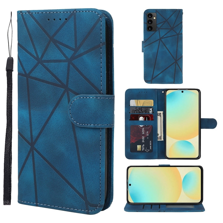 Skin Feel Geometric Lines Leather Phone Case, For Samsung Galaxy S24 / S25 5G, For Samsung Galaxy S24+ / S25+ 5G, For Samsung Galaxy S24 FE 5G, For Samsung Galaxy A15, For Samsung Galaxy A55 5G