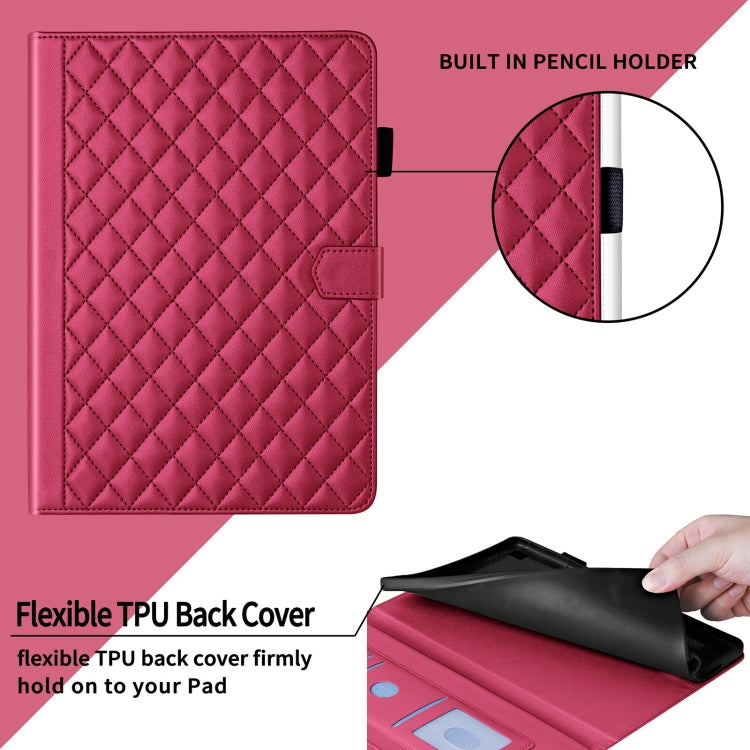 Rhombus Lattice Leather Smart Tablet Case, For iPad Pro 13 2024, For iPad Pro 11 2024, For iPad Pro 12.9 2022 / 2021 / 2020, For iPad Pro 11 2022 / 2021 / 2020, For iPad 10th Gen 10.9 2022, For iPad 10.2 2021 / 2020 / 10.5