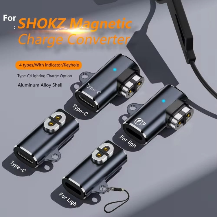 For Shokz Bone Conduction Bluetooth Earphone Charging Conversion Adapter, Type-C Side Bend, Type-C Elbow, 8 Pin Side Bend, 8 Pin Elbow