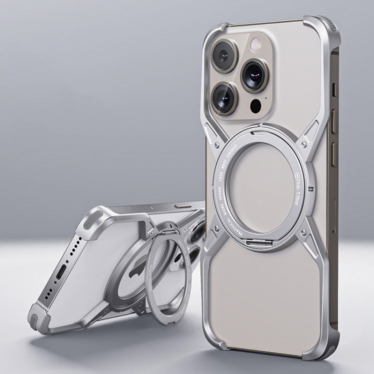 Aluminum Alloy Frameless 360-Degree Rotating Phone Case, For iPhone 16 Pro Max, For iPhone 16 Pro, For iPhone 16, For iPhone 15 Pro Max, For iPhone 13 Pro / 14 Pro / 15 Pro, For iPhone 13 / 14 / 15, For iPhone 13 Pro Max / 14 Pro Max