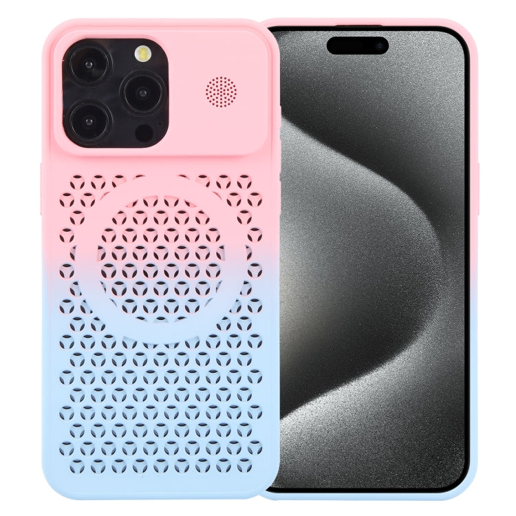 Gradient Color Honeycomb Aromatherapy MagSafe Phone Case, For iPhone 16 Pro Max, For iPhone 16 Pro, For iPhone 16 Plus, For iPhone 16, For iPhone 15 Pro Max