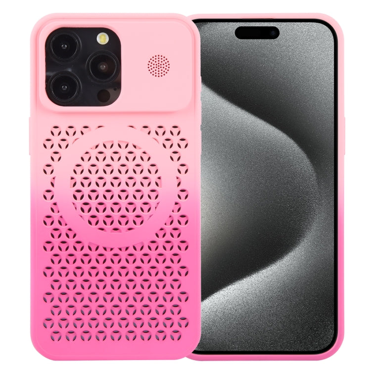 Gradient Color Honeycomb Aromatherapy MagSafe Phone Case, For iPhone 16 Pro Max, For iPhone 16 Pro, For iPhone 16 Plus, For iPhone 16, For iPhone 15 Pro Max