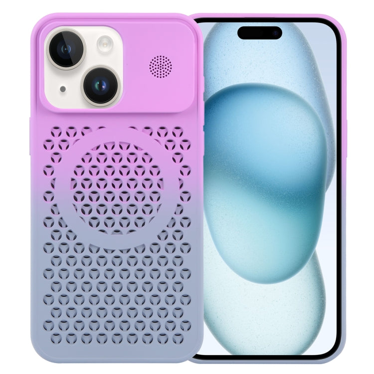 Gradient Color Honeycomb Aromatherapy MagSafe Phone Case, For iPhone 15 Pro, For iPhone 15 Plus, For iPhone 15, For iPhone 14 Plus, For iPhone 14