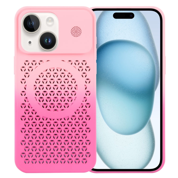 Gradient Color Honeycomb Aromatherapy MagSafe Phone Case, For iPhone 15 Pro, For iPhone 15 Plus, For iPhone 15, For iPhone 14 Plus, For iPhone 14