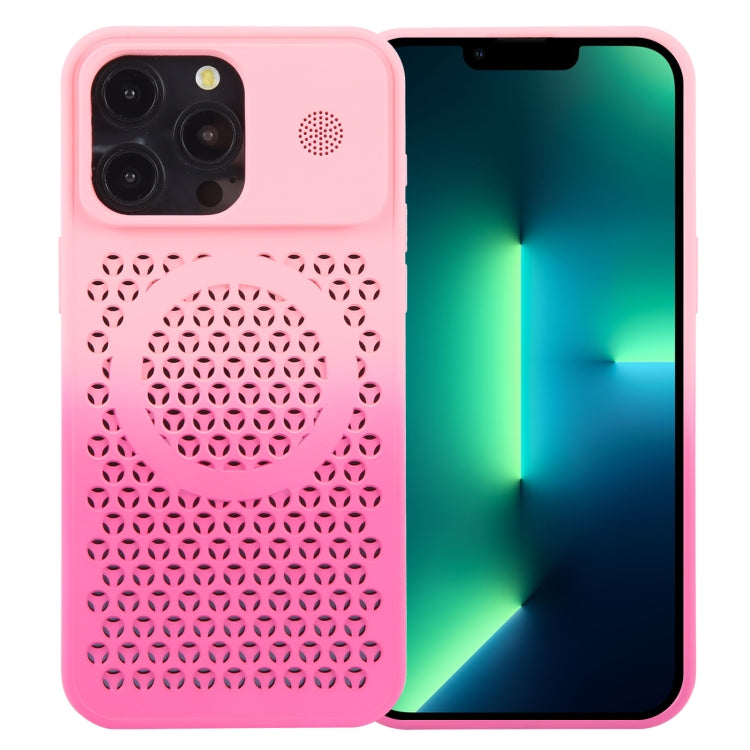 Gradient Color Honeycomb Aromatherapy MagSafe Phone Case, For iPhone 14 Pro, For iPhone 14 Pro Max, For iPhone 13 Pro Max, For iPhone 13 Pro, For iPhone 13