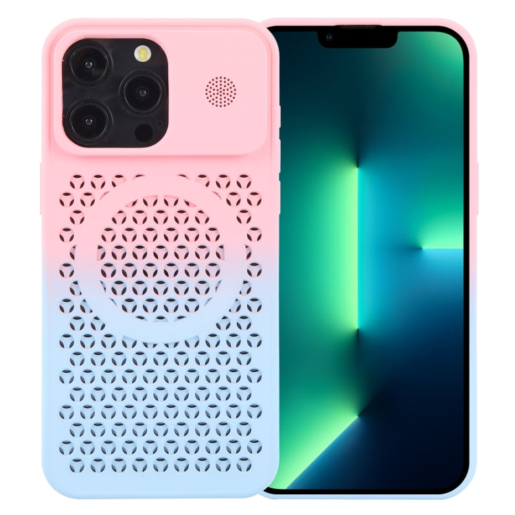 Gradient Color Honeycomb Aromatherapy MagSafe Phone Case, For iPhone 14 Pro, For iPhone 14 Pro Max, For iPhone 13 Pro Max, For iPhone 13 Pro, For iPhone 13