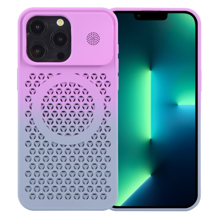 Gradient Color Honeycomb Aromatherapy MagSafe Phone Case, For iPhone 14 Pro, For iPhone 14 Pro Max, For iPhone 13 Pro Max, For iPhone 13 Pro, For iPhone 13