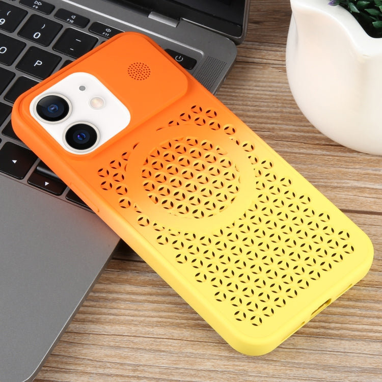 Gradient Color Honeycomb Aromatherapy MagSafe Phone Case, For iPhone 12, For iPhone 12 Pro Max, For iPhone 12 Pro