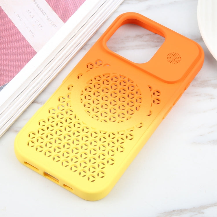 Gradient Color Honeycomb Aromatherapy MagSafe Phone Case, For iPhone 16 Pro Max, For iPhone 16 Pro, For iPhone 16 Plus, For iPhone 16, For iPhone 15 Pro Max