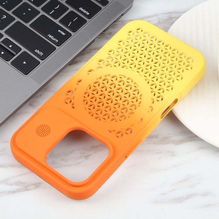 Gradient Color Honeycomb Aromatherapy MagSafe Phone Case, For iPhone 16 Pro Max, For iPhone 16 Pro, For iPhone 16 Plus, For iPhone 16, For iPhone 15 Pro Max