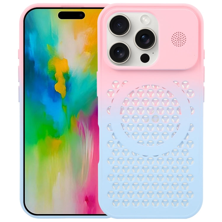 Gradient Color Honeycomb Aromatherapy MagSafe Phone Case, For iPhone 16 Pro Max, For iPhone 16 Pro, For iPhone 16 Plus, For iPhone 16, For iPhone 15 Pro Max