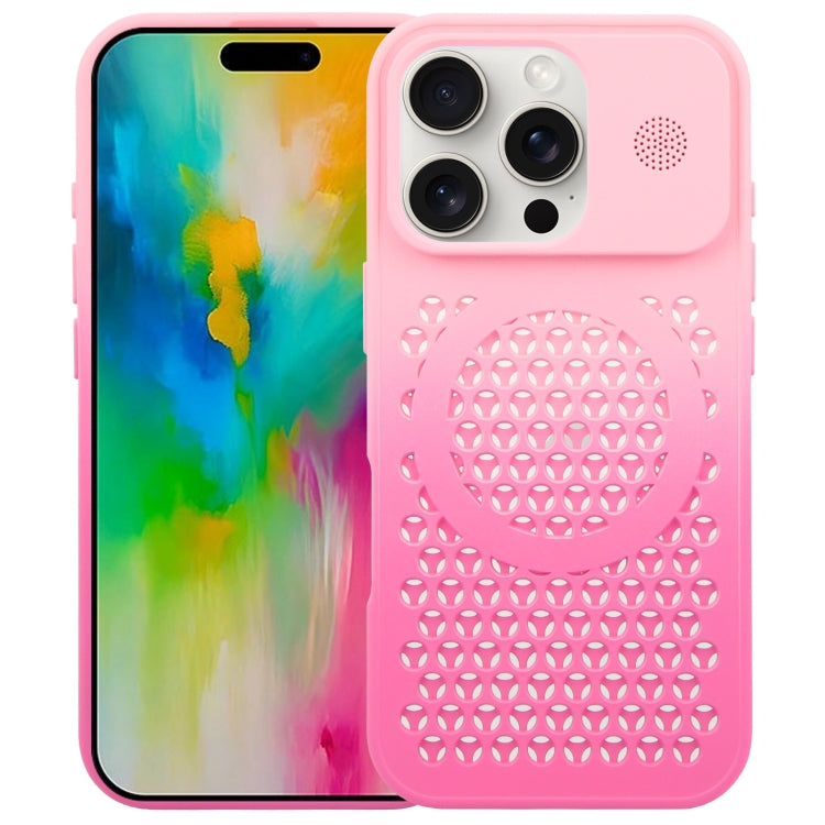 Gradient Color Honeycomb Aromatherapy MagSafe Phone Case, For iPhone 16 Pro Max, For iPhone 16 Pro, For iPhone 16 Plus, For iPhone 16, For iPhone 15 Pro Max