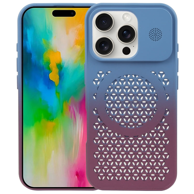 Gradient Color Honeycomb Aromatherapy MagSafe Phone Case, For iPhone 16 Pro Max, For iPhone 16 Pro, For iPhone 16 Plus, For iPhone 16, For iPhone 15 Pro Max