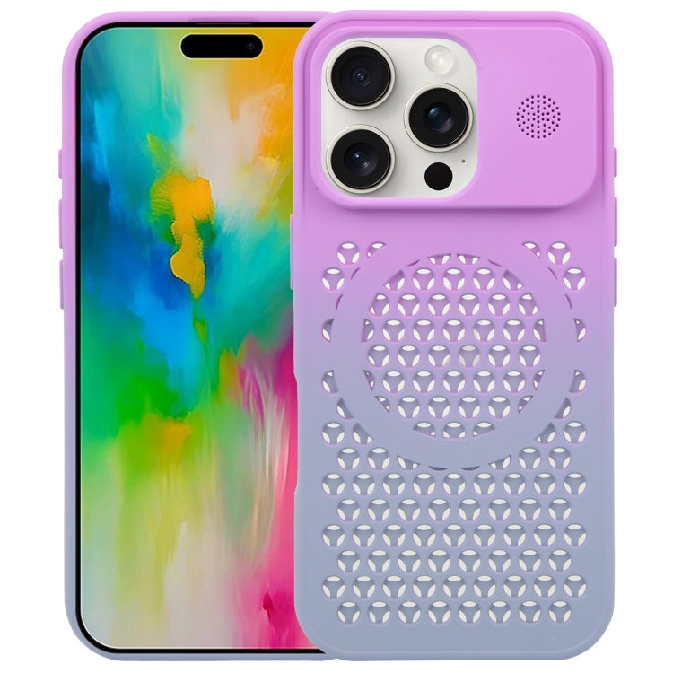 Gradient Color Honeycomb Aromatherapy MagSafe Phone Case, For iPhone 16 Pro Max, For iPhone 16 Pro, For iPhone 16 Plus, For iPhone 16, For iPhone 15 Pro Max