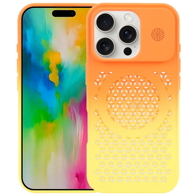 Gradient Color Honeycomb Aromatherapy MagSafe Phone Case, For iPhone 16 Pro Max, For iPhone 16 Pro, For iPhone 16 Plus, For iPhone 16, For iPhone 15 Pro Max