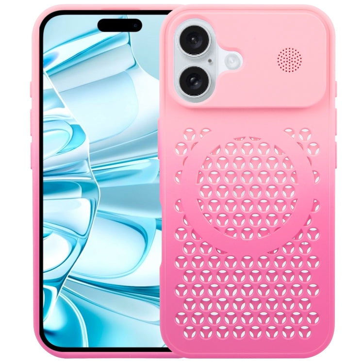 Gradient Color Honeycomb Aromatherapy MagSafe Phone Case, For iPhone 16 Pro Max, For iPhone 16 Pro, For iPhone 16 Plus, For iPhone 16, For iPhone 15 Pro Max