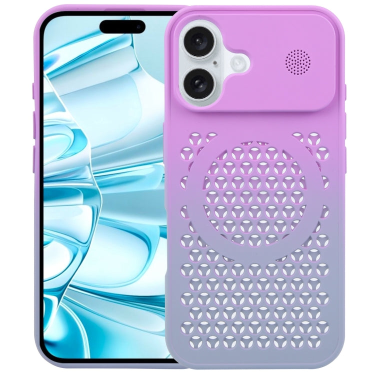 Gradient Color Honeycomb Aromatherapy MagSafe Phone Case, For iPhone 16 Pro Max, For iPhone 16 Pro, For iPhone 16 Plus, For iPhone 16, For iPhone 15 Pro Max