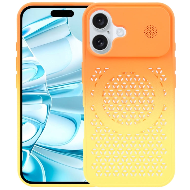 Gradient Color Honeycomb Aromatherapy MagSafe Phone Case, For iPhone 16 Pro Max, For iPhone 16 Pro, For iPhone 16 Plus, For iPhone 16, For iPhone 15 Pro Max