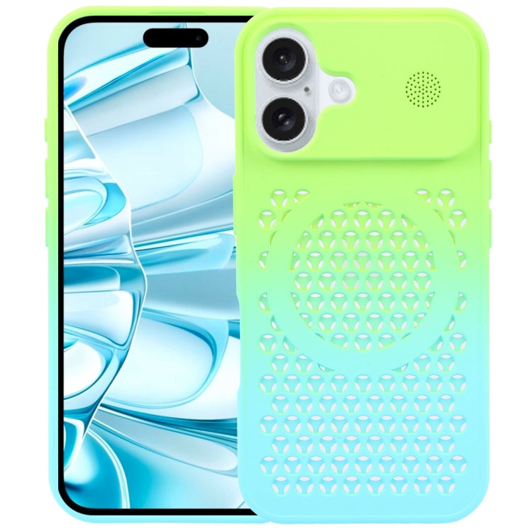 Gradient Color Honeycomb Aromatherapy MagSafe Phone Case, For iPhone 16 Pro Max, For iPhone 16 Pro, For iPhone 16 Plus, For iPhone 16, For iPhone 15 Pro Max