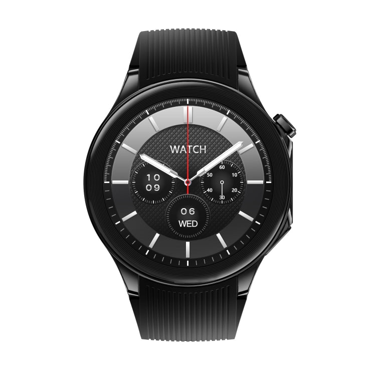 HD Watch X 1.43 inch IP68 BT5.3 Sport Smart Watch, Support Bluetooth Call / Sleep / Blood Oxygen / Heart Rate / Blood Pressure Health Monitor, Black Steel + Black Silicone Strap, Black Leather + Black Silicone Strap, Silver Steel + Blue Silicone Strap�...