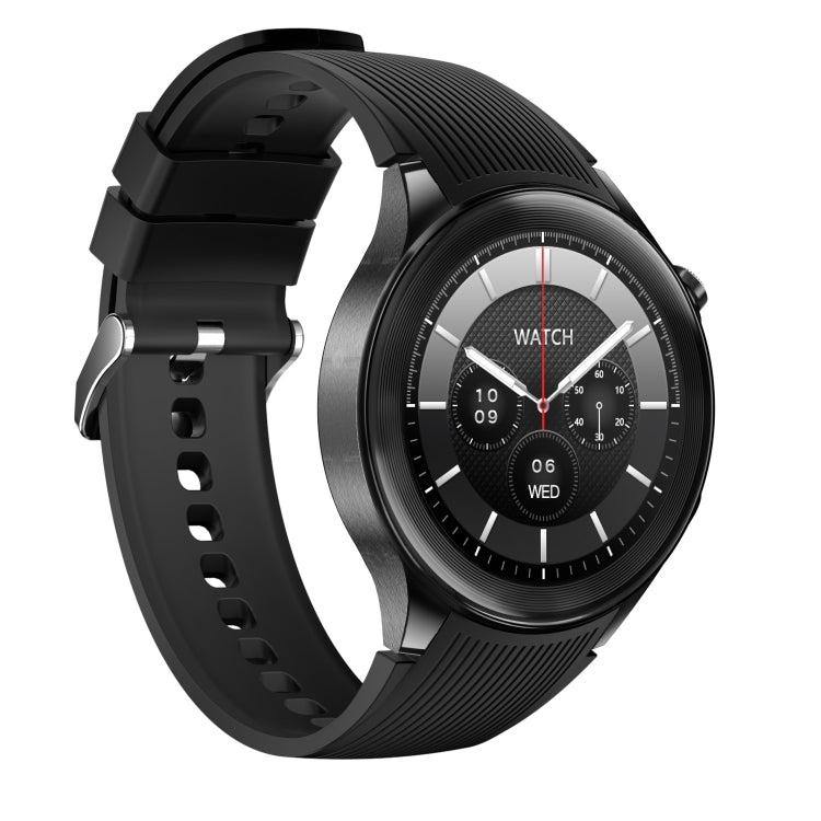 HD Watch X 1.43 inch IP68 BT5.3 Sport Smart Watch, Support Bluetooth Call / Sleep / Blood Oxygen / Heart Rate / Blood Pressure Health Monitor, Black Steel + Black Silicone Strap, Black Leather + Black Silicone Strap, Silver Steel + Blue Silicone Strap�...