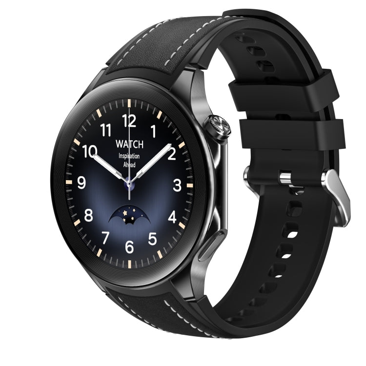 HD Watch X 1.43 inch IP68 BT5.3 Sport Smart Watch, Support Bluetooth Call / Sleep / Blood Oxygen / Heart Rate / Blood Pressure Health Monitor, Black Steel + Black Silicone Strap, Black Leather + Black Silicone Strap, Silver Steel + Blue Silicone Strap�...