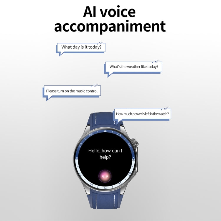 HD Watch X 1.43 inch IP68 BT5.3 Sport Smart Watch, Support Bluetooth Call / Sleep / Blood Oxygen / Heart Rate / Blood Pressure Health Monitor, Black Steel + Black Silicone Strap, Black Leather + Black Silicone Strap, Silver Steel + Blue Silicone Strap�...
