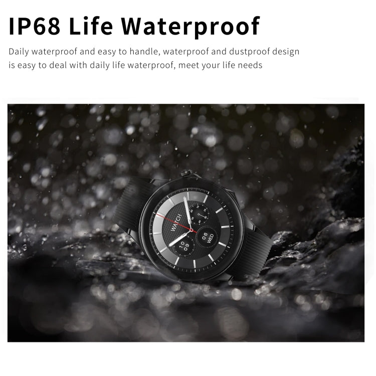 HD Watch X 1.43 inch IP68 BT5.3 Sport Smart Watch, Support Bluetooth Call / Sleep / Blood Oxygen / Heart Rate / Blood Pressure Health Monitor, Black Steel + Black Silicone Strap, Black Leather + Black Silicone Strap, Silver Steel + Blue Silicone Strap�...