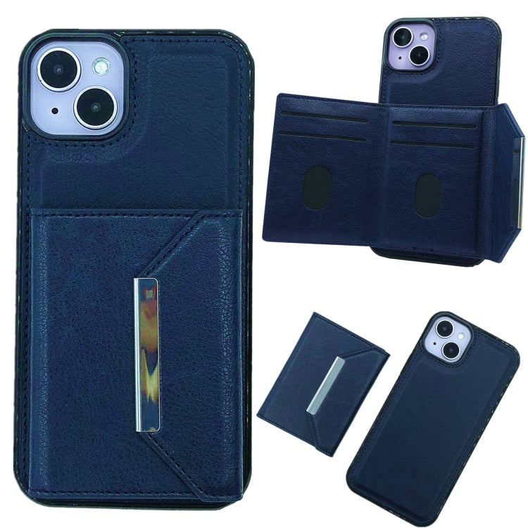 Solid Color Metal Buckle Card Slots Bag Phone Case, For iPhone 15 Pro Max, For iPhone 15 Pro, For iPhone 15 Plus, For iPhone 15