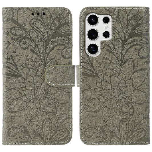 Lace Flower Embossing Flip Leather Phone Case, For Samsung Galaxy S24 Ultra 5G, For Samsung Galaxy S21