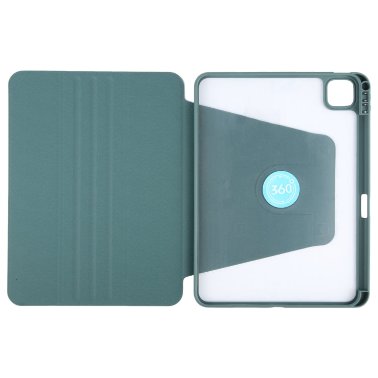 GEBEI Acrylic TPU 3-folding Rotating Smart Tablet Leather Case withh Pen Slot, For iPad Pro 11 2022 / 2021 / 2020, For iPad 10th Gen 10.9 2022, For iPad 10.2 2021 / 2020 / 2019 / Air 3, For iPad 9.7 2018 & 2017 / Air / Air2