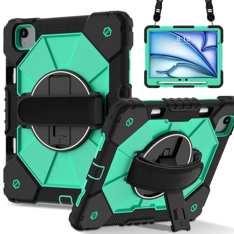 Contrast Color Robot Silicone Hybrid PC Tablet Case, For iPad Air 11 2024