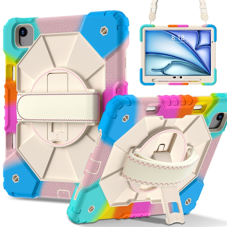 Contrast Color Robot Silicone Hybrid PC Tablet Case, For iPad Air 11 2024