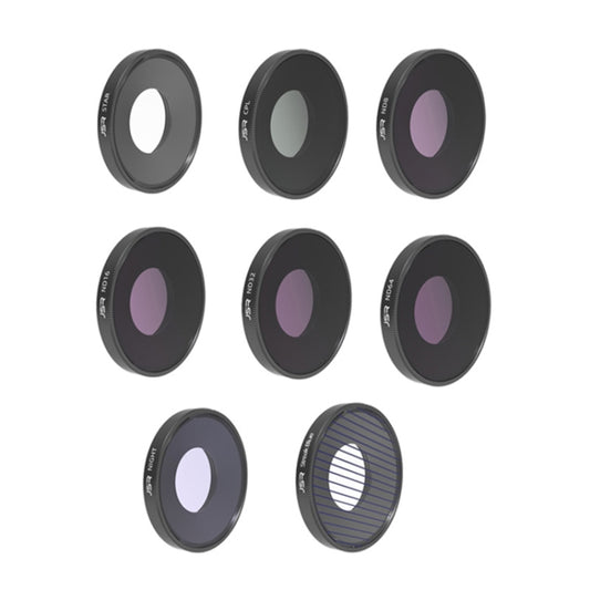 For DJI Osmo Action 4 JUNESTAR Threaded Camera Lens Filter, 8 in 1 Filmmaking Kit