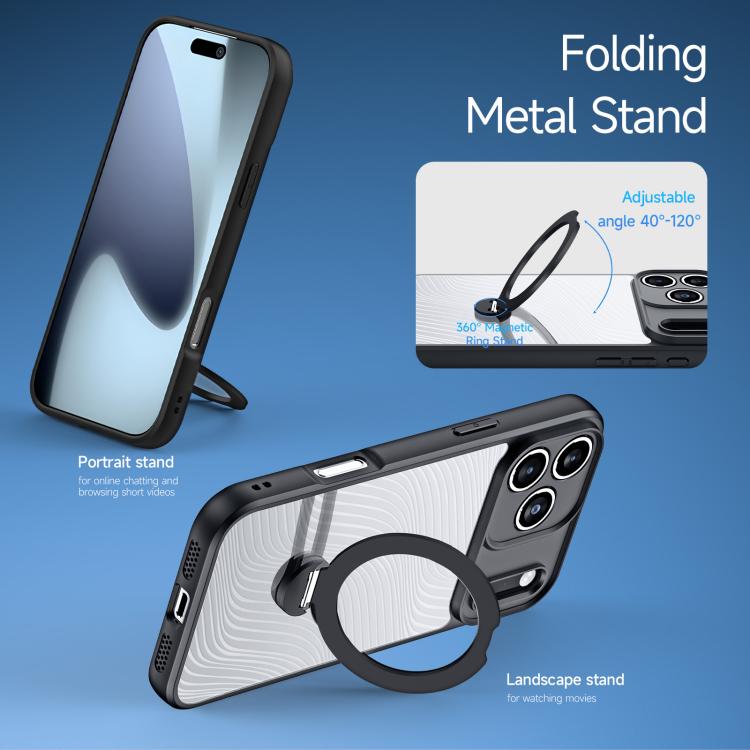 DUX DUCIS Aimo Mag Series MagSafe Ring Holder Frosted Phone Case, For iPhone 17 Pro Max, For iPhone 17 Pro, For iPhone 17, For iPhone 17 Air, For iPhone 16 Pro Max, For iPhone 16 Pro, For iPhone 16 Plus, For iPhone 16