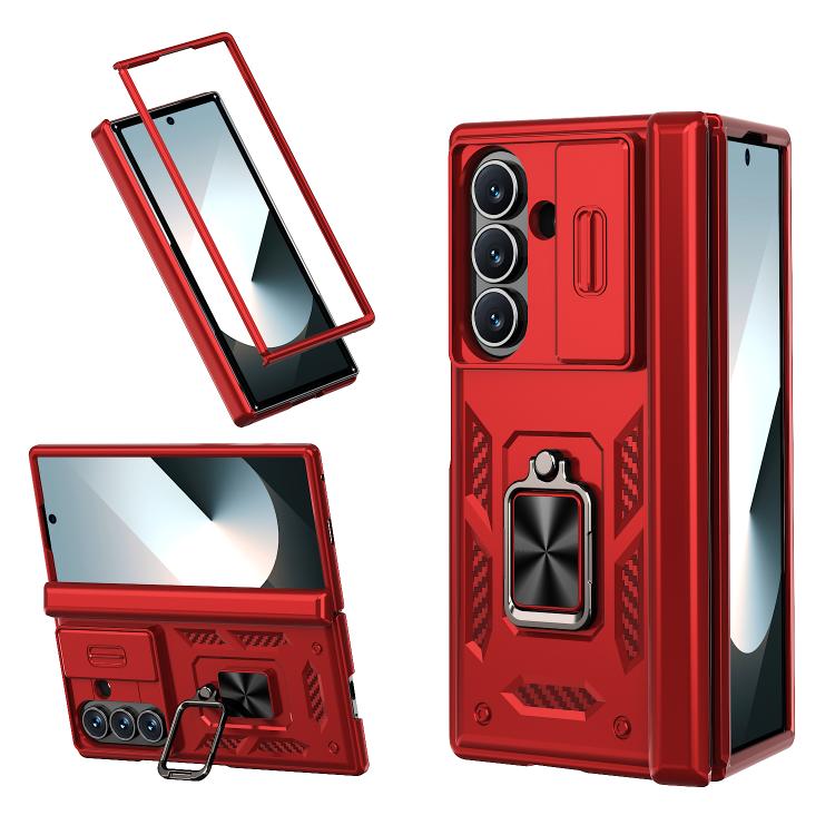Sliding Window Hinge Phone Case with Ring Stand